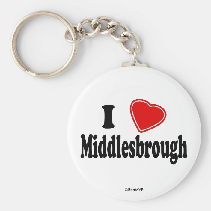 I Love Middlesbrough Key Chain
