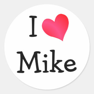 I Love Mike Classic Round Sticker