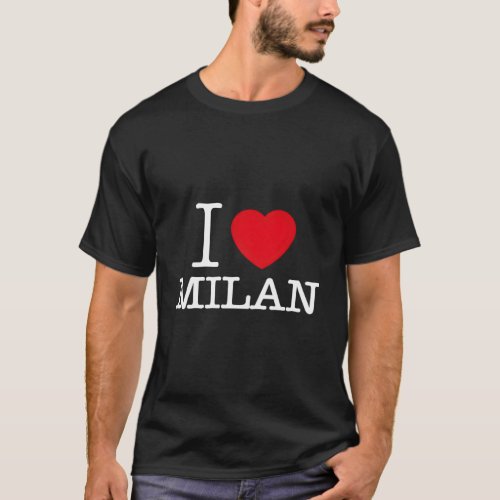 I Love Milan Amo Milano Illustration T_Shirt