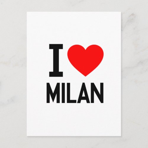 I Love Milan Postcard