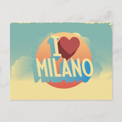 I love Milano Postcard