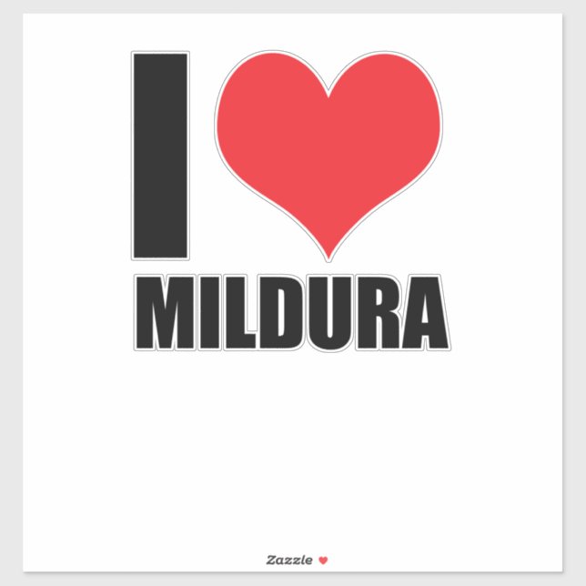 I love Mildura Sticker (Sheet)