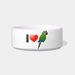 I Love Military Macaws Cat Food Bowl