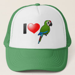 I Love Military Macaws Trucker Hat