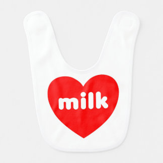 'I Love Milk' Baby Bib