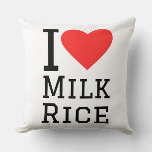 I love milk rice throw pillow