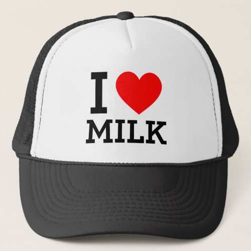 I Love Milk Trucker Hat