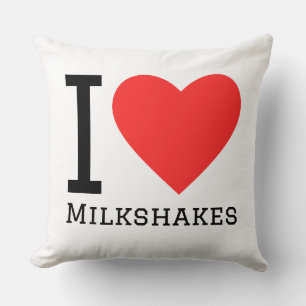 I love milkshakes throw pillow