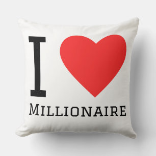 I love millionaire throw pillow