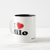I Love Milo Two-Tone Coffee Mug (Front Left)