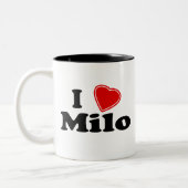 I Love Milo Two-Tone Coffee Mug (Left)