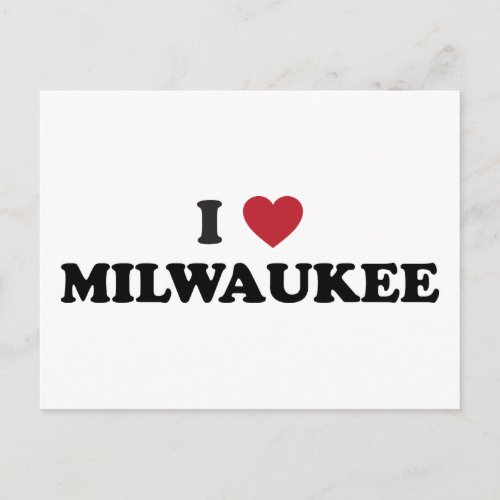 I Love Milwaukee Wisconsin Postcard