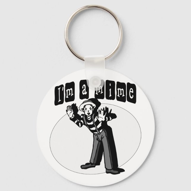 I Love Mimes Keychain (Front)