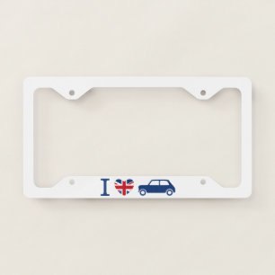 I love Mini Coopers - Blue License Plate Frame