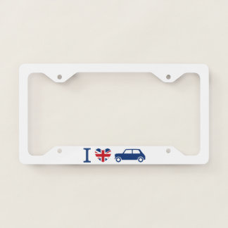 I love Mini Coopers - Blue License Plate Frame