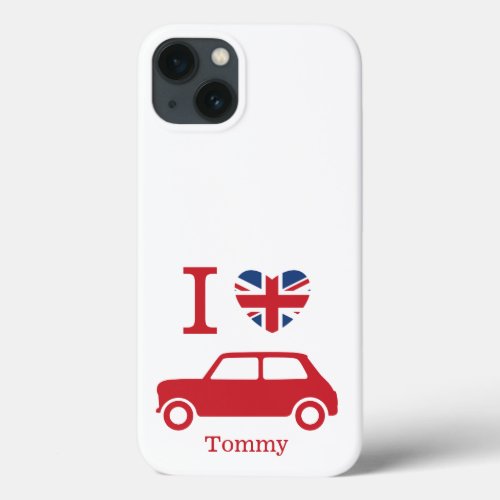 I love Mini Coopers _ Blue _ Personalized Case_Mat iPhone 13 Case