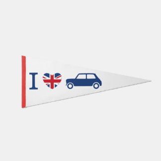 I love Mini Coopers  Pennant Flag