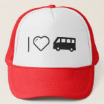 I Love Minibus Trucker Hat at Zazzle