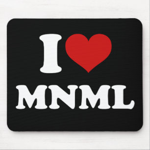 I Love Minimal Mouse Pad