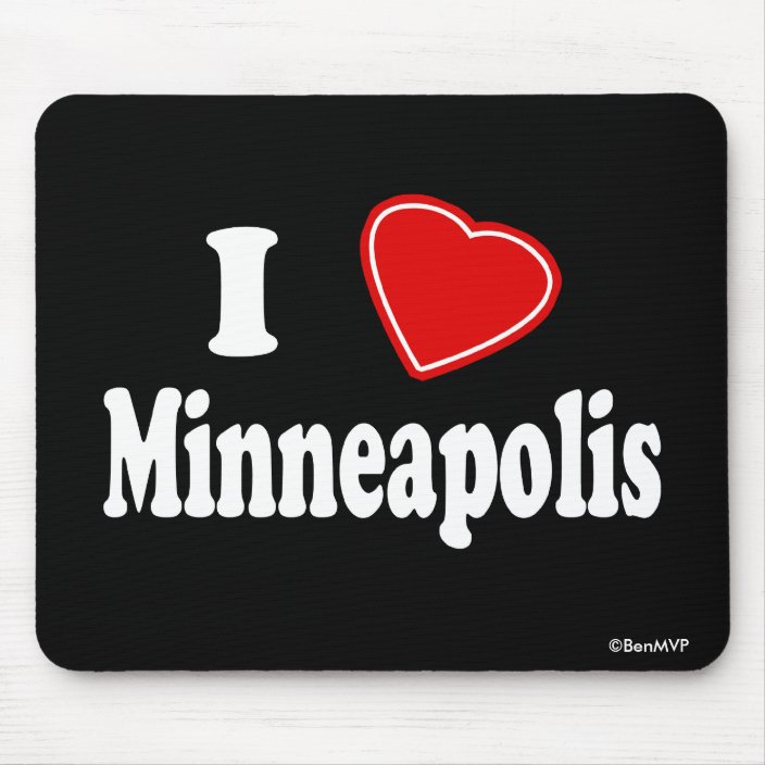 I Love Minneapolis Mouse Pad
