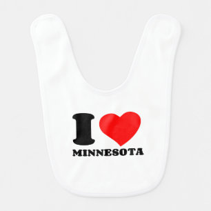 I LOVE MINNESOTA BABY BIB