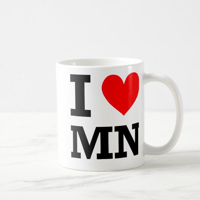 I Love Minnesota Design Coffee Mug (Right)