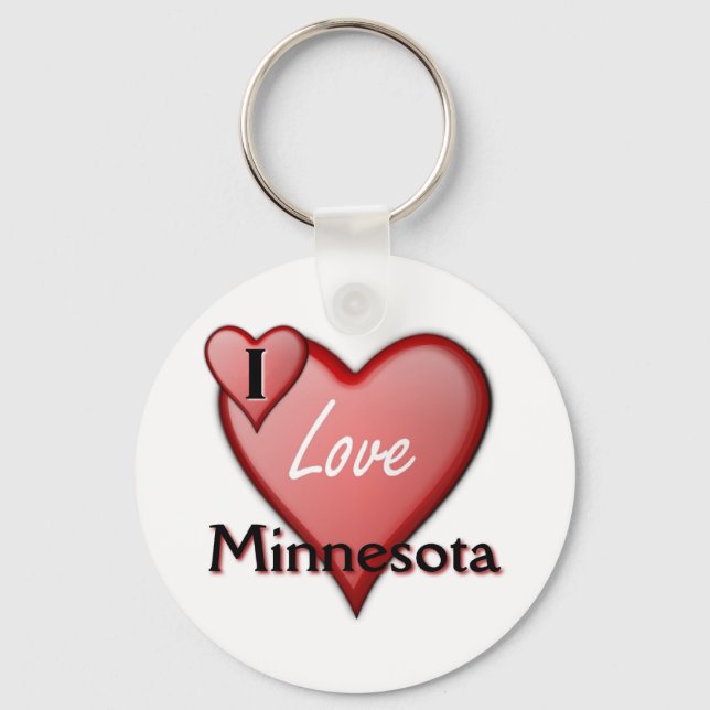 I Love Minnesota Keychain (Front)
