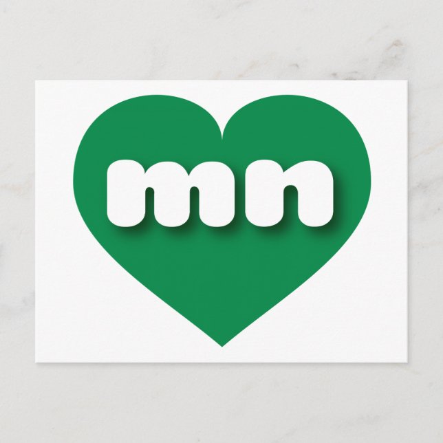 I love Minnesota - mn green heart Postcard (Front)