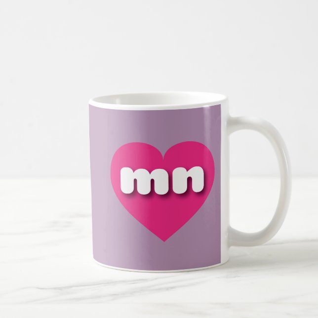 I love Minnesota - mn hot pink heart Coffee Mug (Right)