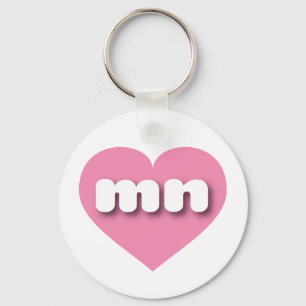 I love Minnesota - mn hot pink heart Keychain