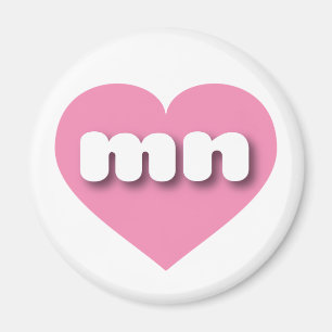 I love Minnesota - mn hot pink heart Magnet