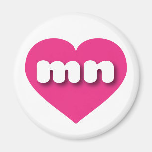 I love Minnesota - mn hot pink heart  Magnet