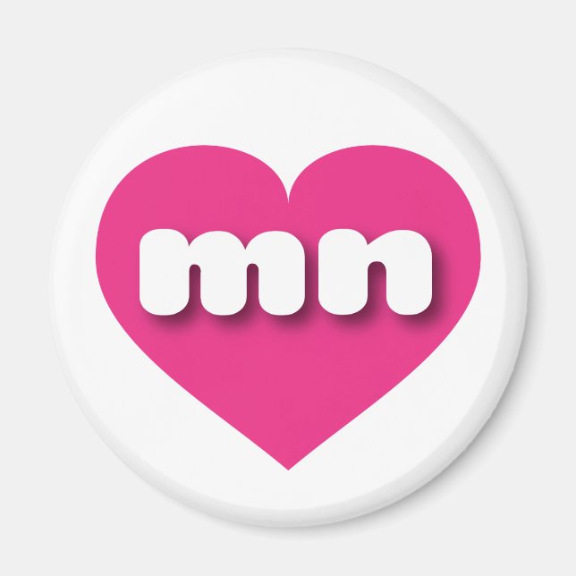 I love Minnesota - mn hot pink heart  Magnet (Front)
