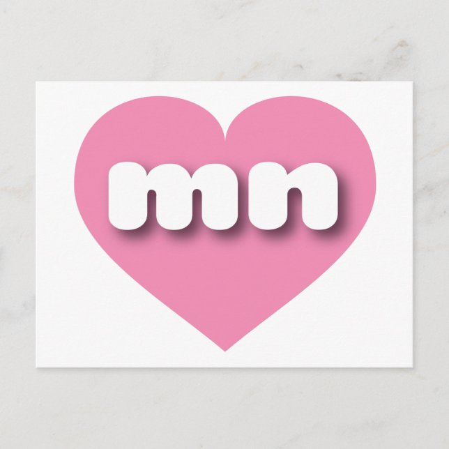 I love Minnesota - mn hot pink heart Postcard (Front)