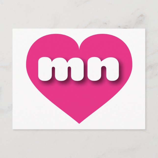 I love Minnesota - mn hot pink heart Postcard (Front)
