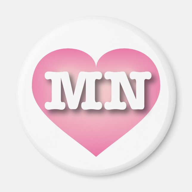 I love Minnesota - MN pink fade heart Magnet (Front)
