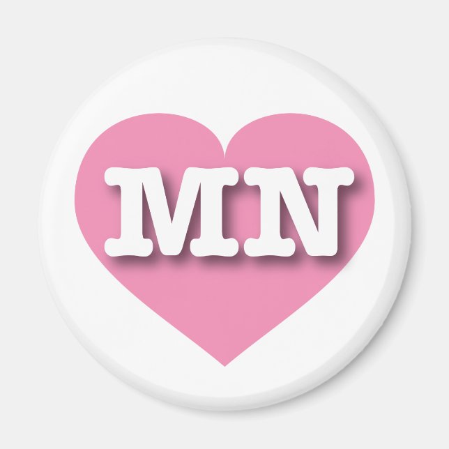 I love Minnesota - MN pink heart Magnet (Front)