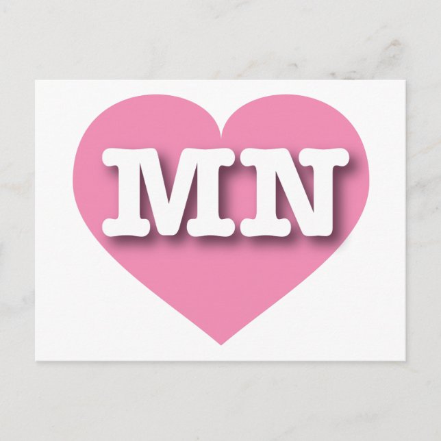 I love Minnesota - MN pink heart Postcard (Front)