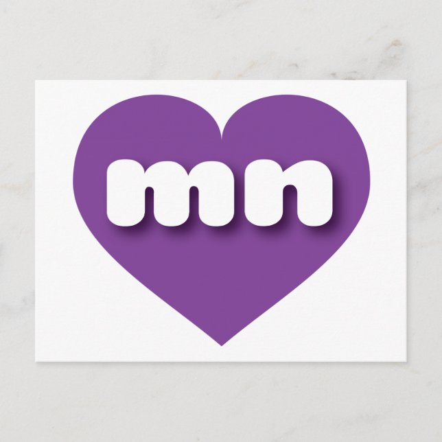 I love Minnesota - mn purple heart Postcard (Front)