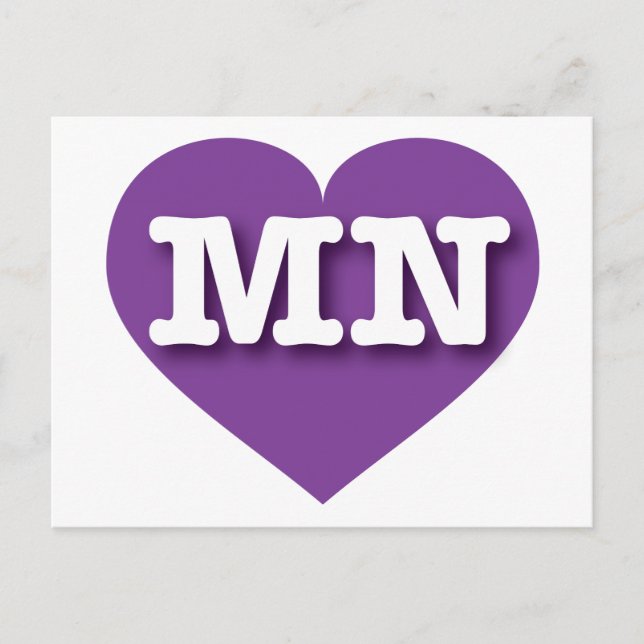 I love Minnesota - MN purple heart Postcard (Front)