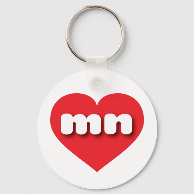 I love Minnesota - mn red heart Keychain (Front)