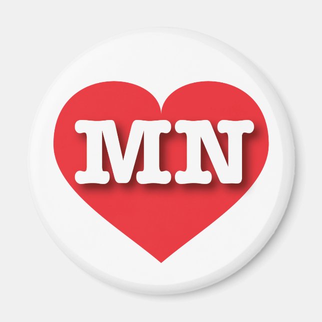 I love Minnesota - MN red heart Magnet (Front)