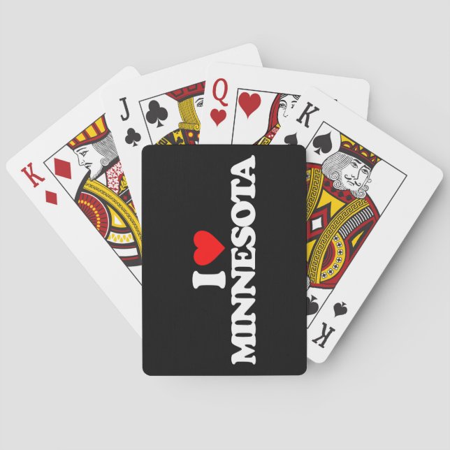I LOVE MINNESOTA POKER CARDS (Back)