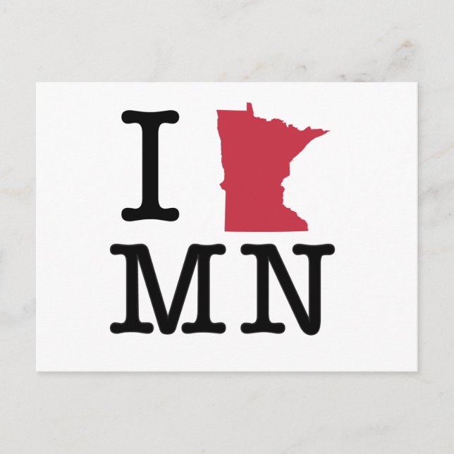 I Love Minnesota Postcard (Front)
