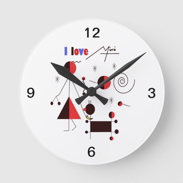I love Miro Round Clock (Front)