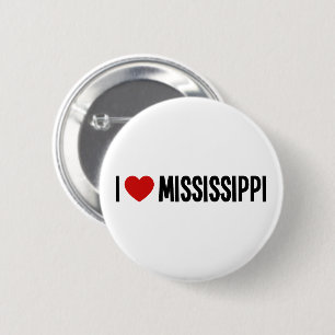 I Love Mississippi • I Heart Mississippi Round Button