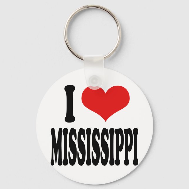 I Love Mississippi Keychain (Front)