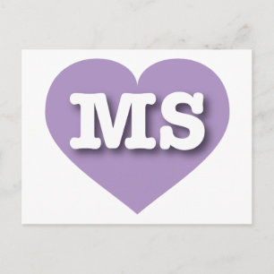 I love Mississippi - MS lavender heart Postcard