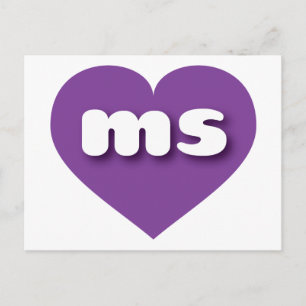 I love Mississippi - ms purple heart Postcard
