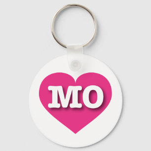 I love Missouri - MO hot pink heart Keychain